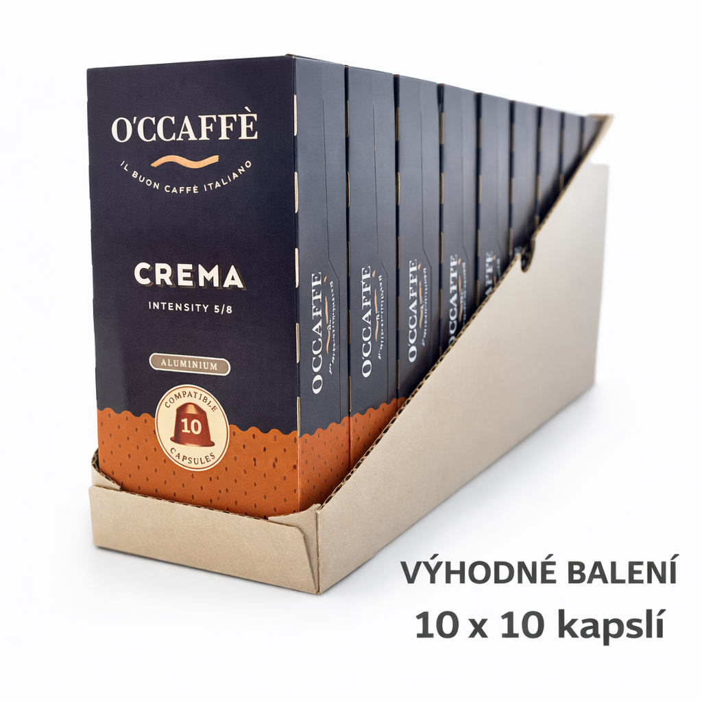 Kapsle pro Nespresso O'Ccaffé Crema hliník 100 porcí