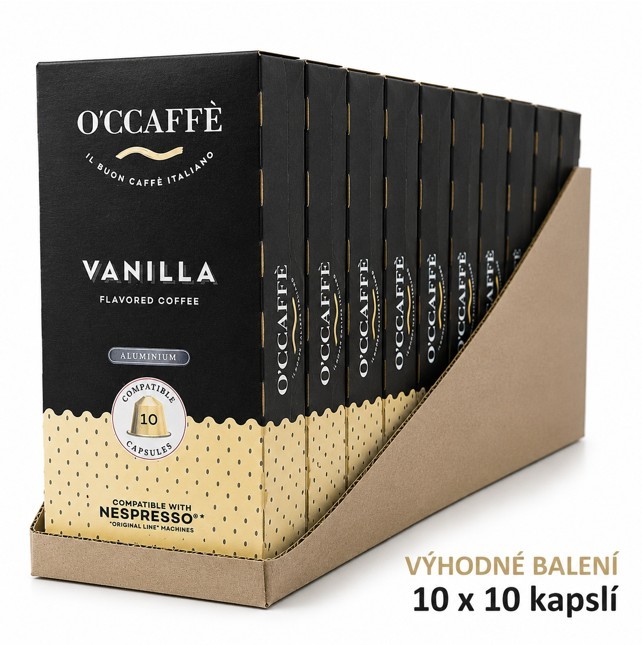 Kapsle pro Nespresso Vanilla hliník 100 porcí